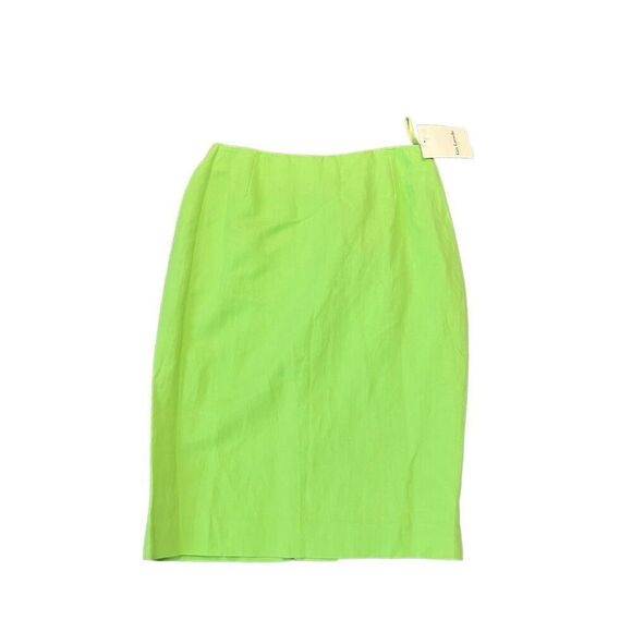 GUY LAROCHE NWT Knee-Length linen viscose Skirt Green size 42 US Large - Picture 1 of 6